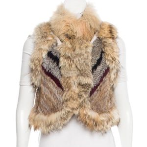 Elizabeth and James Rabbit Robby and Coyote Fur Vest